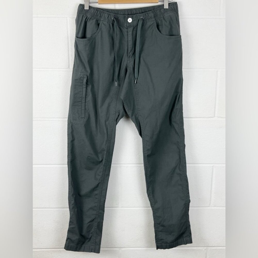 BYLT men’s weekender charcoal ripstop tapered fit pant outdoor travel size M